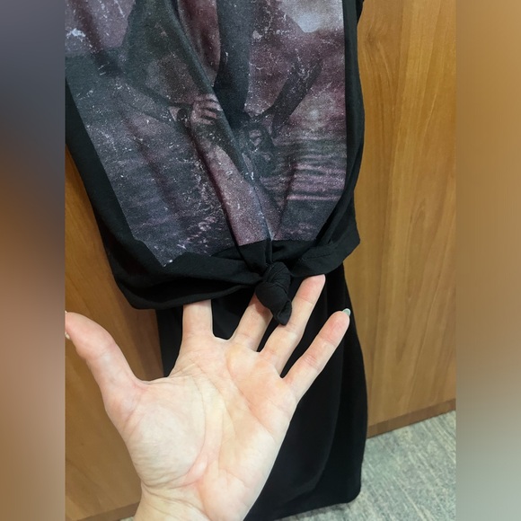 Playboy X Misguided black tank top cutout midriff mini dress size US4 NEW! - Picture 3 of 9